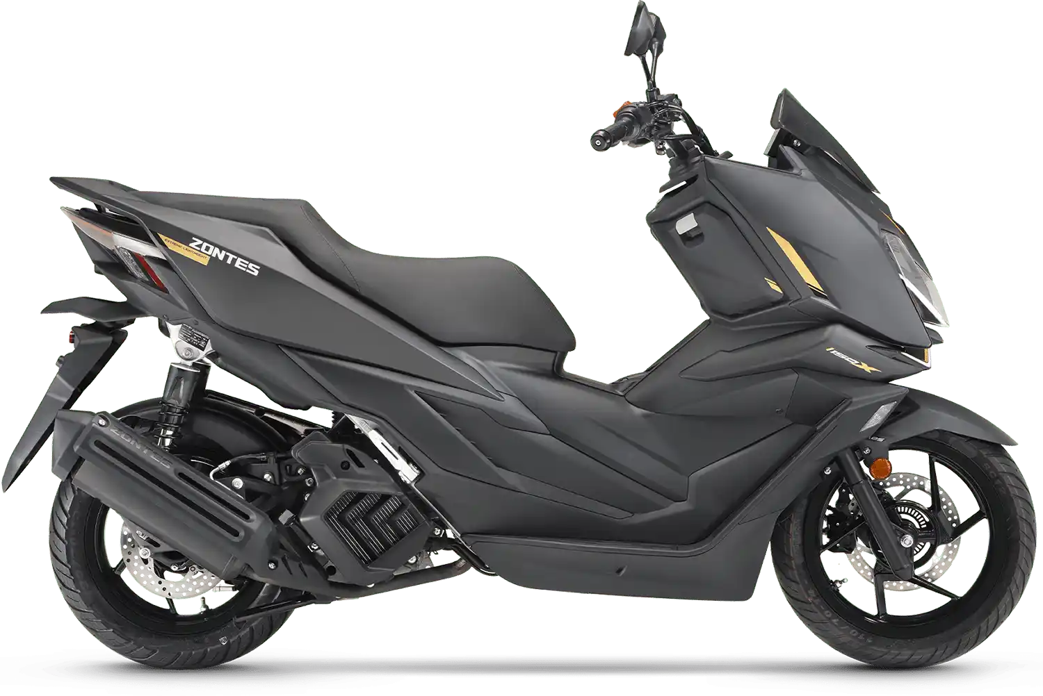 Zontes 125 X lateral droit noir ombre