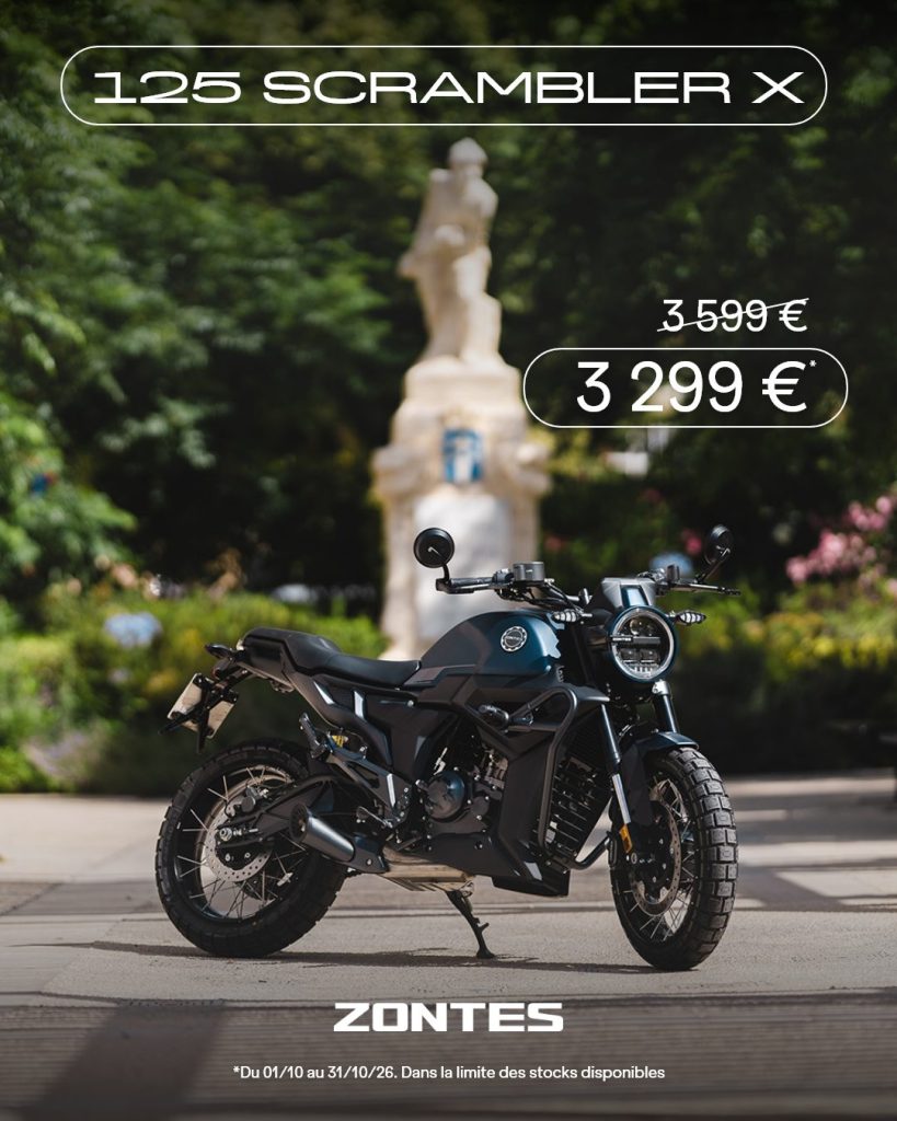 Offre Zontes 125 Scrambler X – 300 € de remise